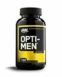 Optimum Nutrition Opti-Men, Mens Daily Multivitamin Supplement with Vitamins C, D, E, B12, 240 Count