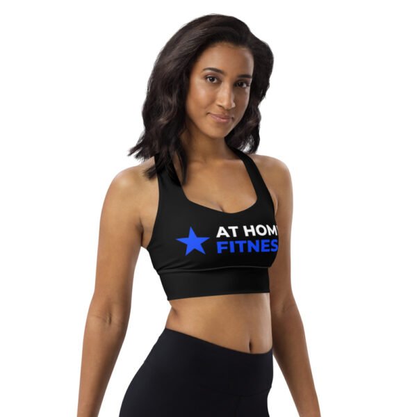 Longline sports bra AHF Logo across the front - Image 3