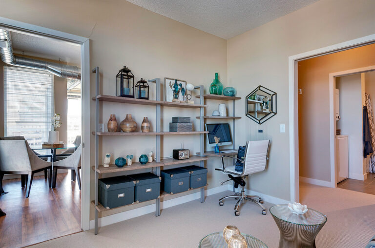 The Penfield St. Paul Apartments Apartment Bedroom or At Home Office 768x509